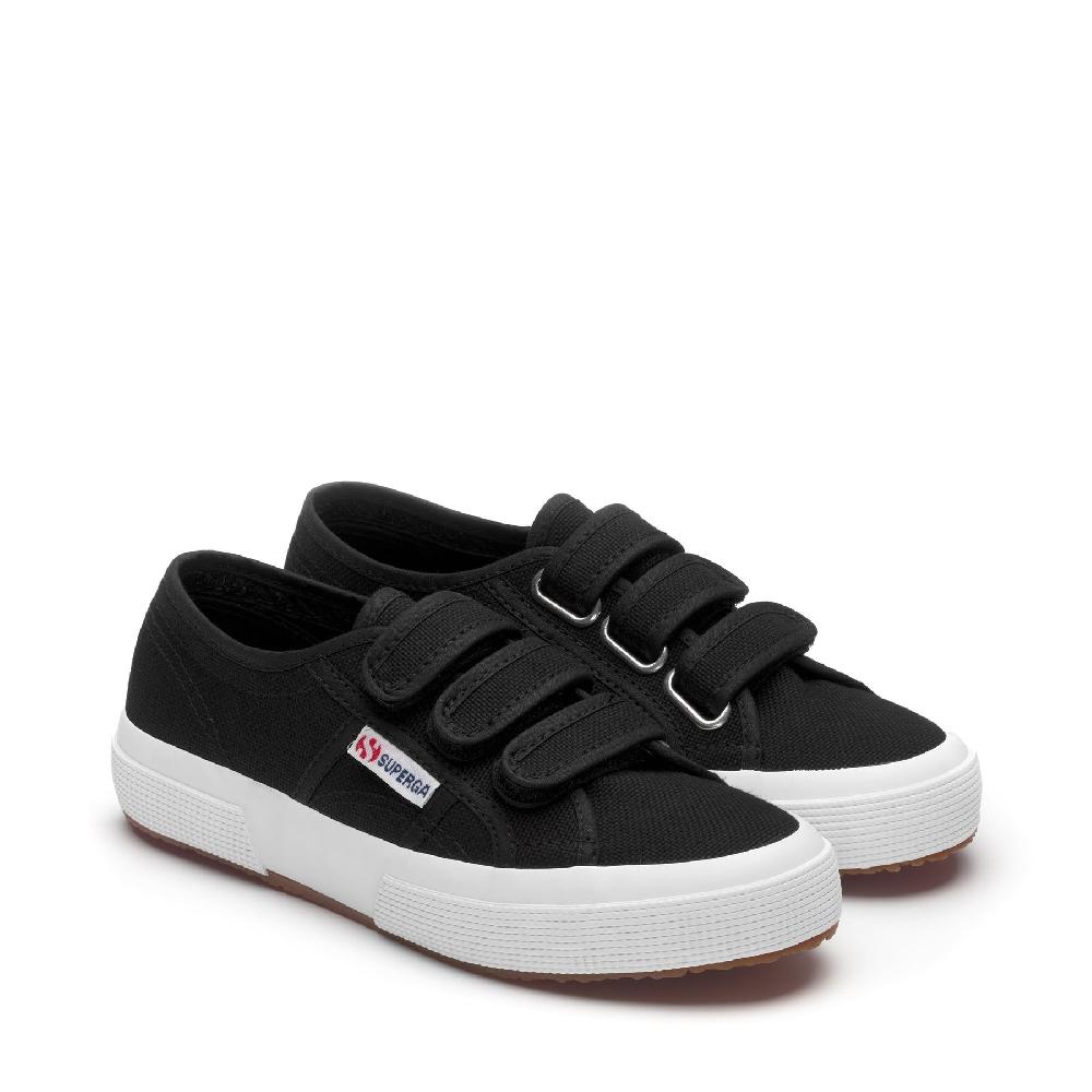 Superga 2750-COT3STRAPUBLACK-FWHITE Promozione
