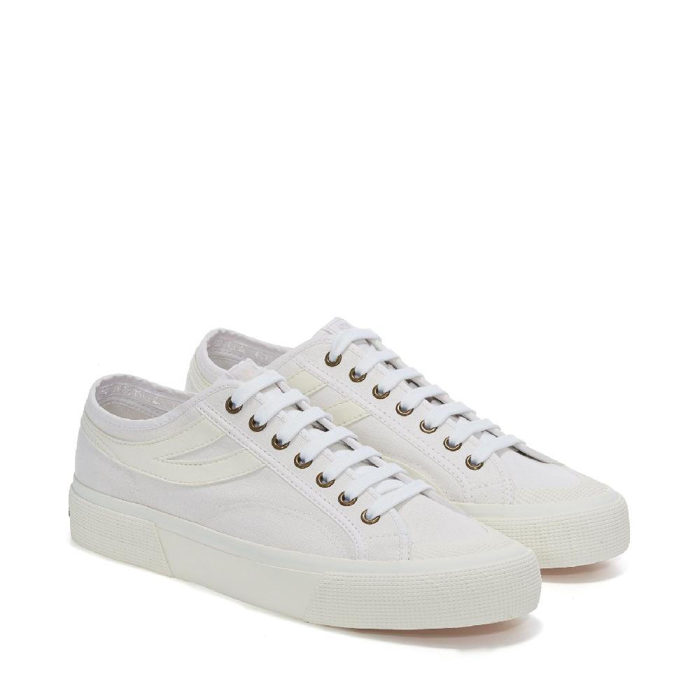 Superga 2750 PANATTA 3.0WHITE-WHITE AVORIO Spedizione Gratuita