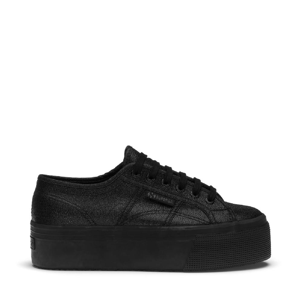 Superga 2790 PLATFORM LAMETOTAL BLACK Convenienza