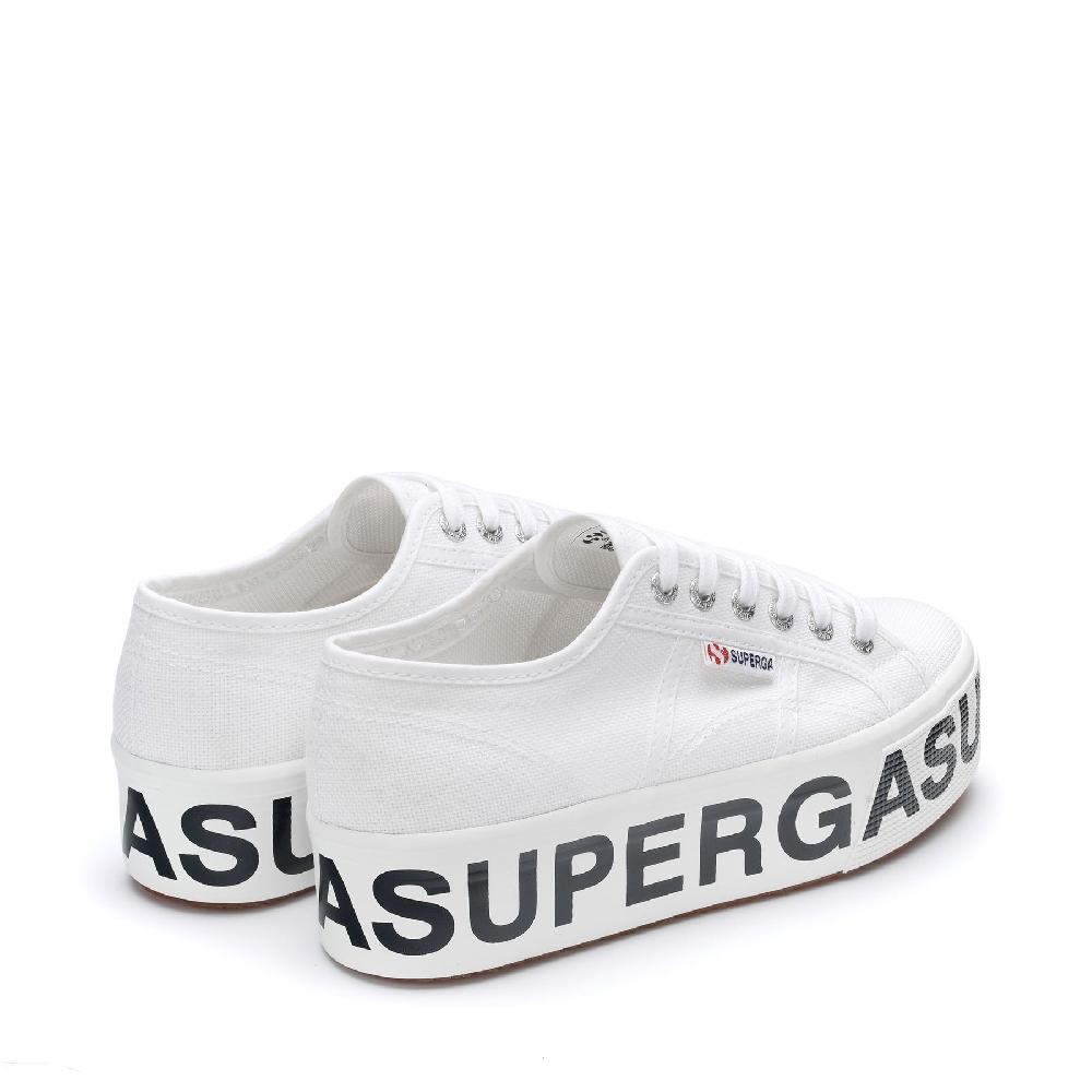 Superga 2790 PLATFORM LETTERINGWHITE Outlet