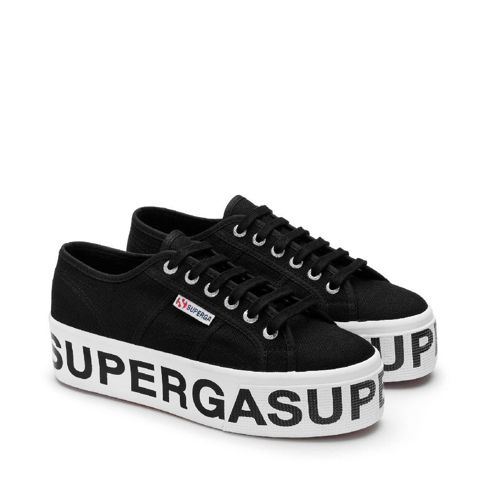 Superga 2790 PLATFORM LETTERINGBLACK In Vendita
