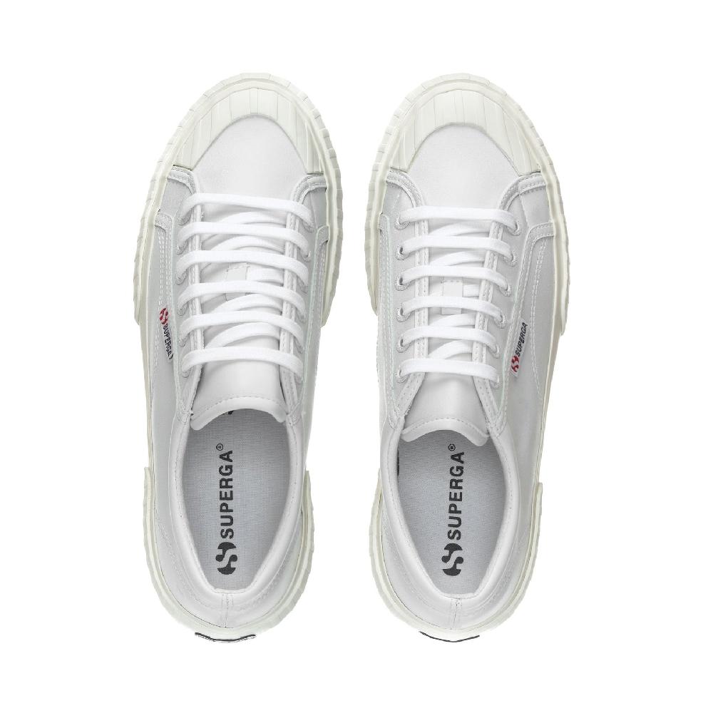 Superga 2631 STRIPE PLATFORM VEGAN MATERIALOPTICAL WHITE-FAVORIO In Saldo