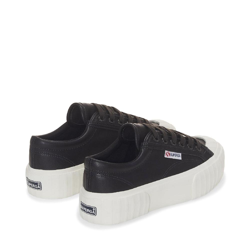Superga 2631 STRIPE PLATFORM VEGAN MATERIALBLACK BRISTOL-FAVORIO Nuova