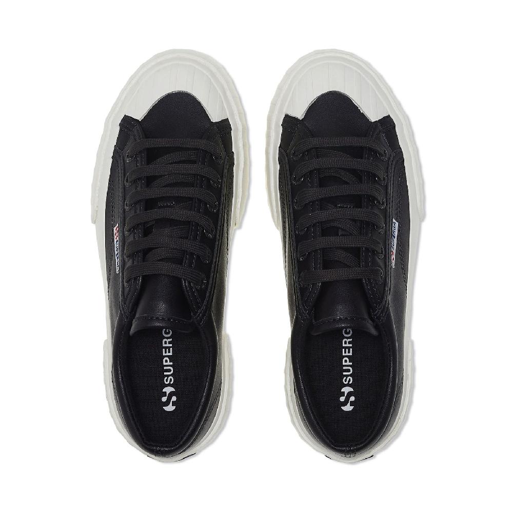 Superga 2631 STRIPE PLATFORM VEGAN MATERIALBLACK BRISTOL-FAVORIO Nuova