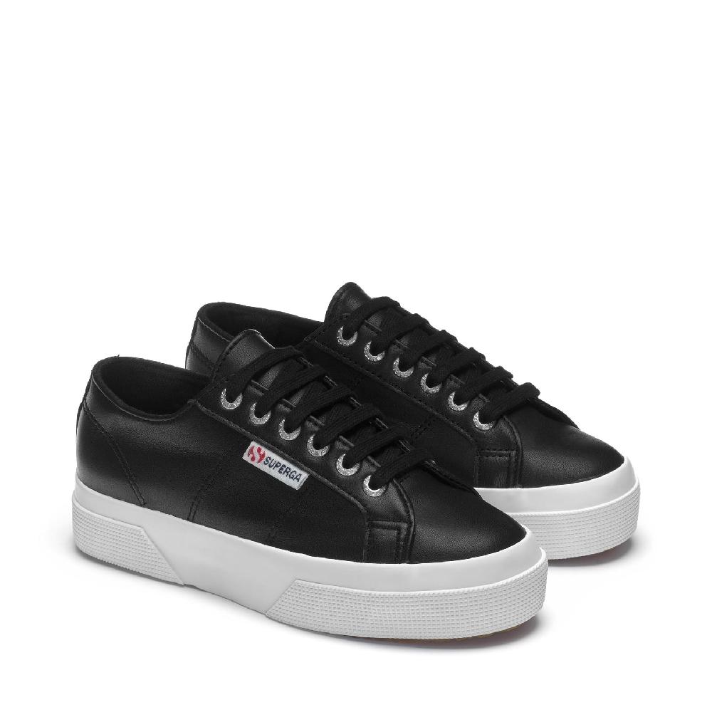 Superga 2740 PLATFORM NAPPABLACK-WHITE Sconto di tempo limitato