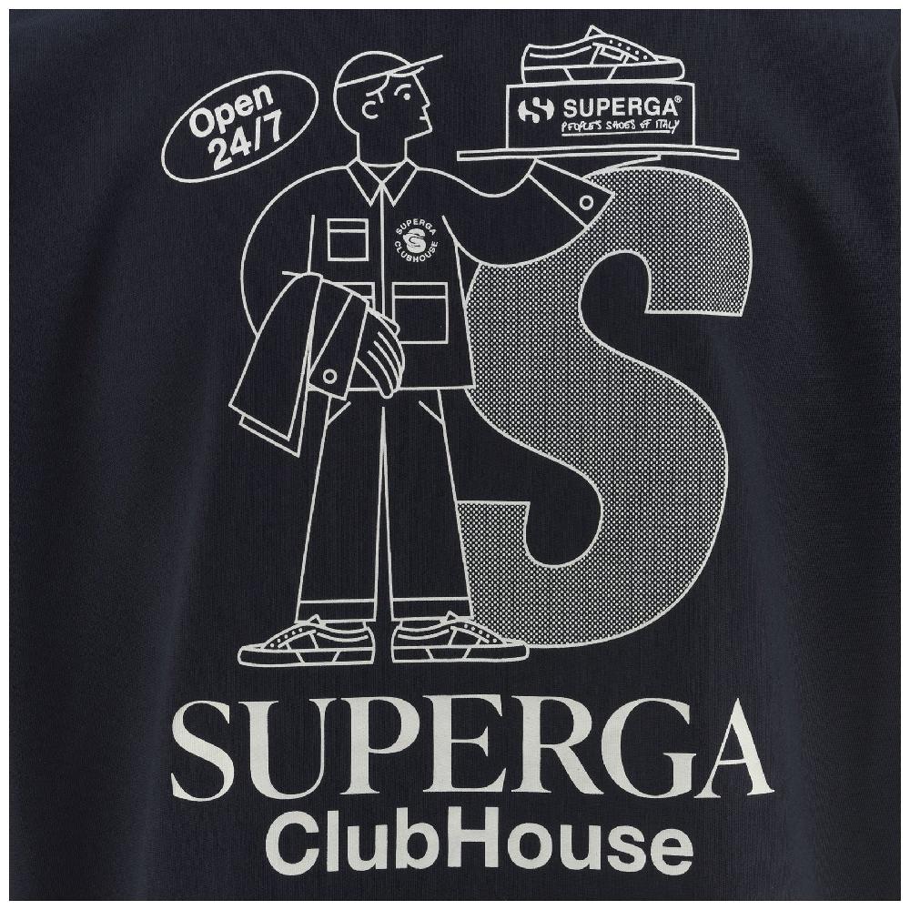 Superga T-SHIRT SUPERGA CLUBHOUSENAVY-WHITE AVORIO Offerta San Valentino