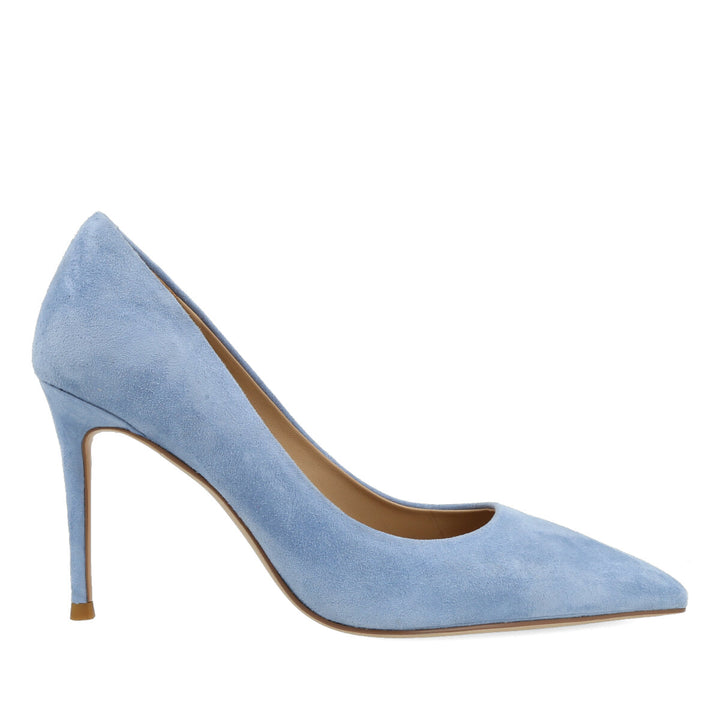Uma Parker Decollete in Camoscio Light Blu Vendite Flash