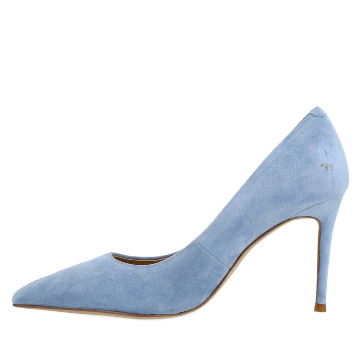 Uma Parker Decollete in Camoscio Light Blu Vendite Flash