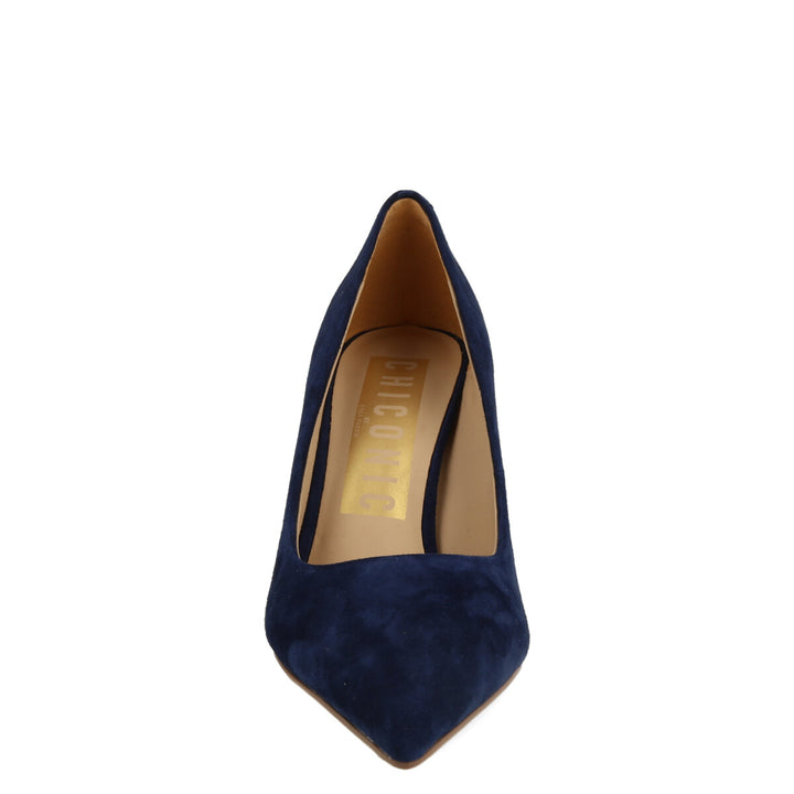 Uma Parker Decollete in Camoscio Blu Offerta esclusiva