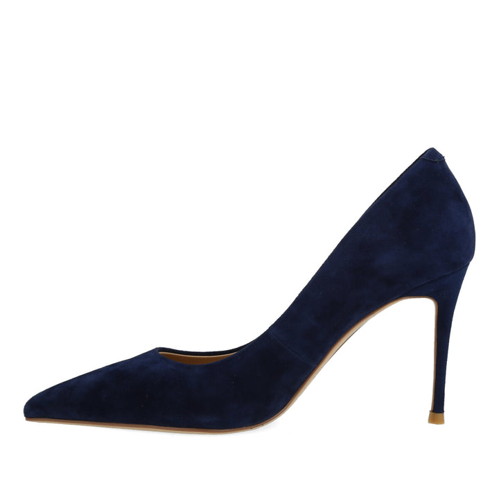 Uma Parker Decollete in Camoscio Blu Offerta esclusiva