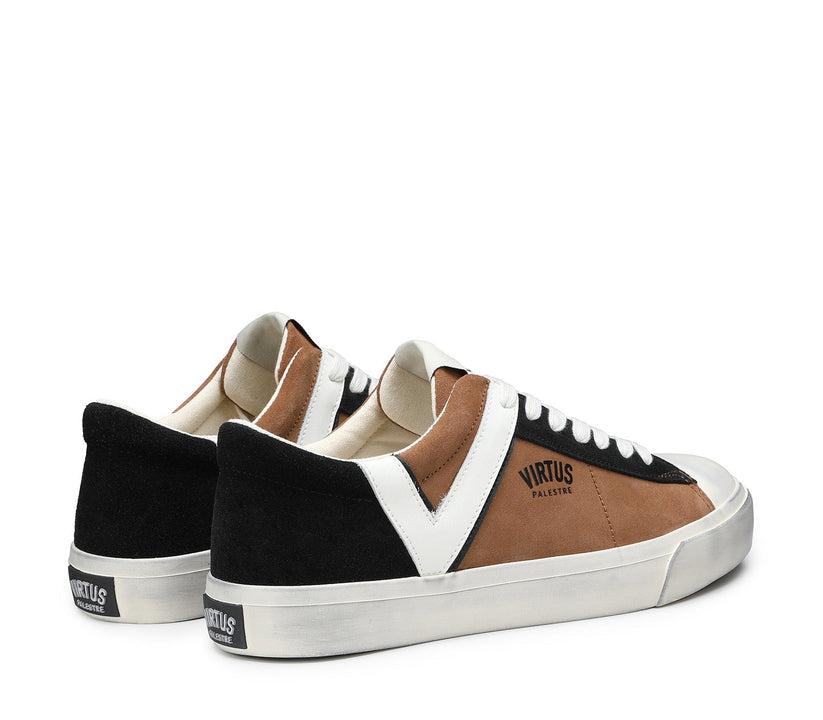 VIRTUS PALESTRE Rubby Low Suede Camel/Black Italy